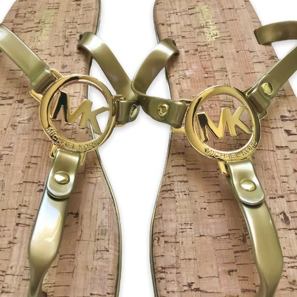 Michael Kors gold sandals - Picture 2 of 6
